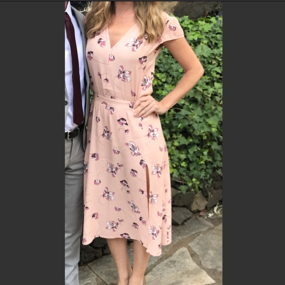 Free Press Light Pink Midi Dress